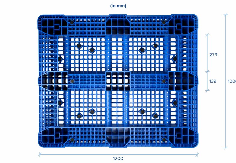 Dimensions of our pallets: Universally applicable and standardized for all conveyor systems.